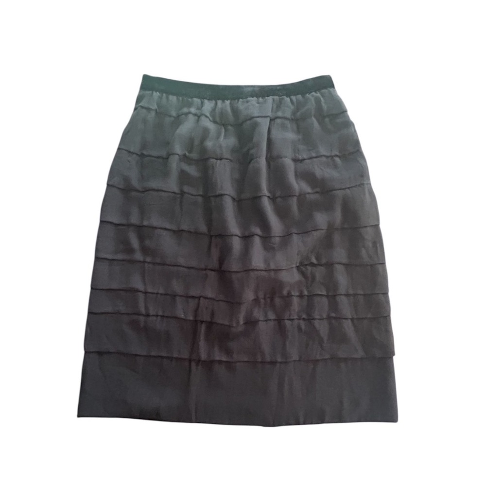 Lanvin Hiver 2006 Vintage Designer Black Tiered Skirt Rare Collection Size 8